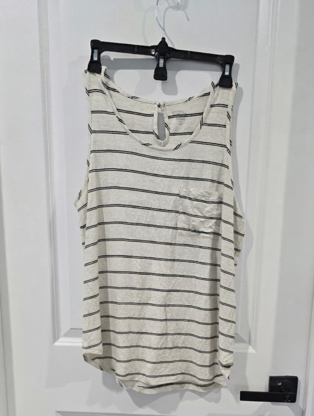 Market & Spruce Merrit Striped One Pocket Knit Tank Top - Large NWOT